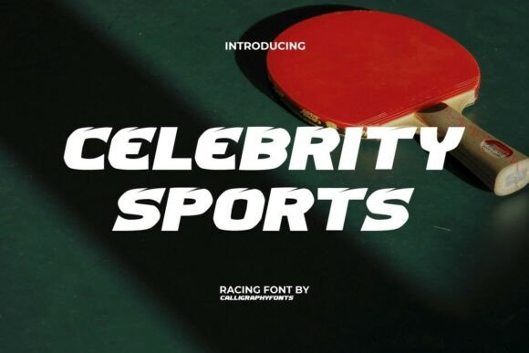 Celebrity Sports: The Font That Races Into Your Design