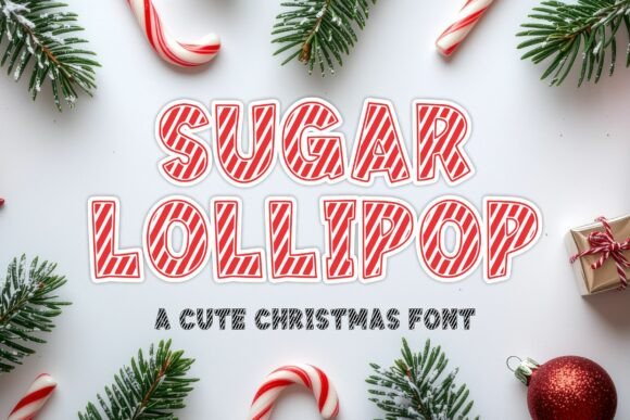 Sugar Lollipop: A Festive Display Font for Crafters and Designers